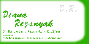diana rezsnyak business card